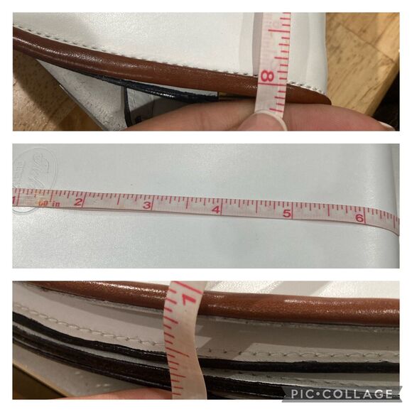 Roberta Firenze White Leather Crossbody Purse Shoulder Bag Slim Women’s Italy - Picture 10 of 10